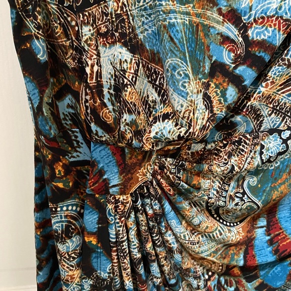 Connected Apparel Faux Wrap sleeveless dress, size 10 - Picture 2 of 3